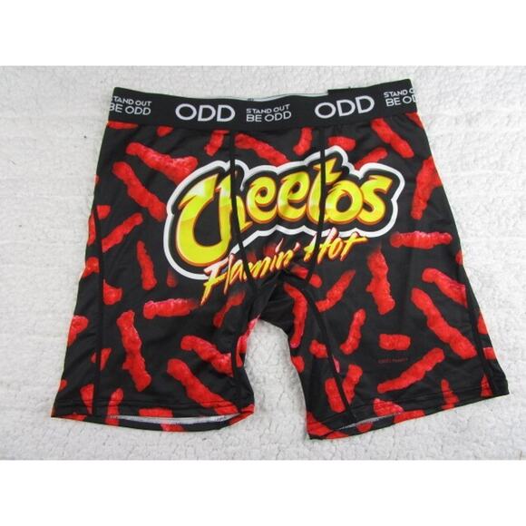ODD Flamin' Hot Cheeto Chips Design Men's Size Medium Underwear Boxer Briefs - Picture 1 of 3